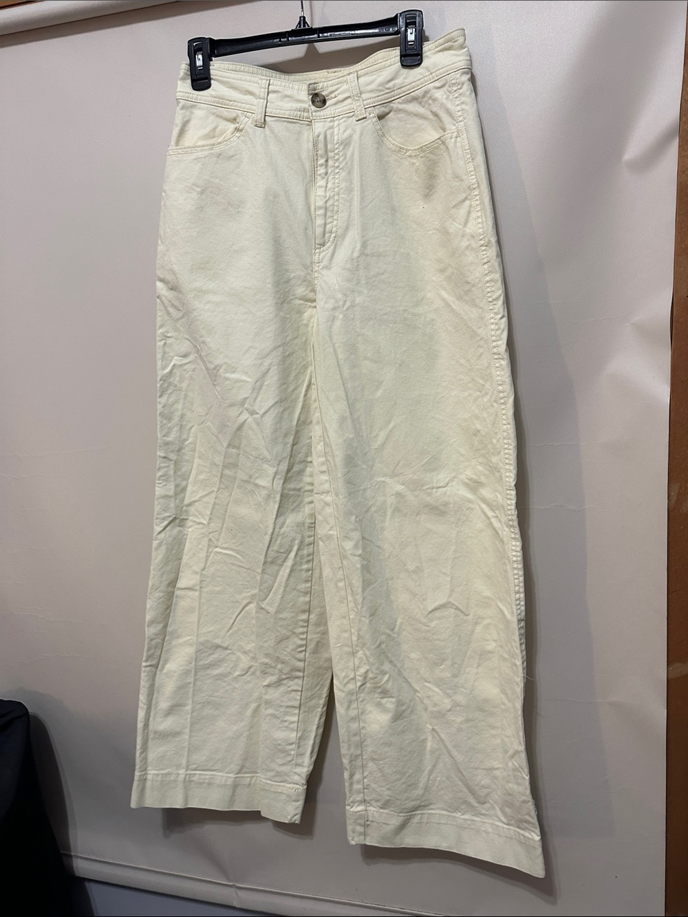 Old Navy Extra High-Rise Wide-Leg Pants in Pale Yellow